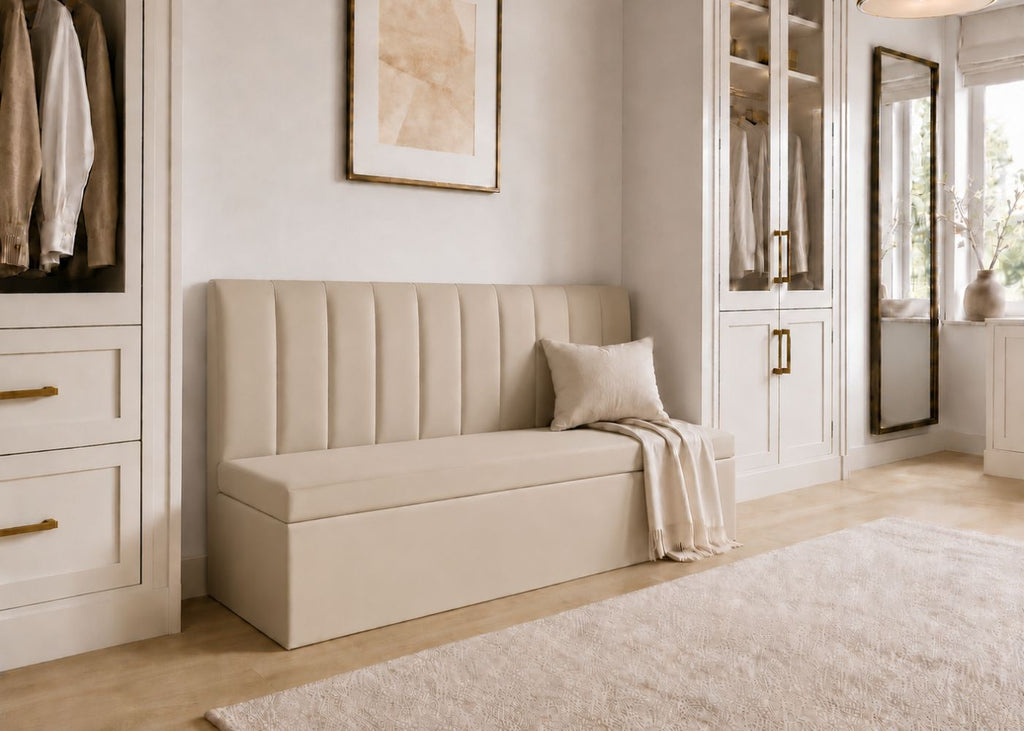 Camden Straight Fluted Banquette Seating | Clay Colourway