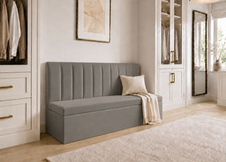 Camden Straight Fluted Banquette Seating | Steel Colourway