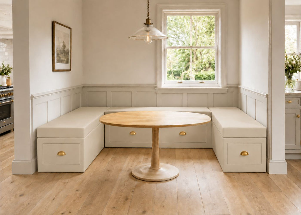 Henley U Shape Bench Seating with Storage | Clay Colourway