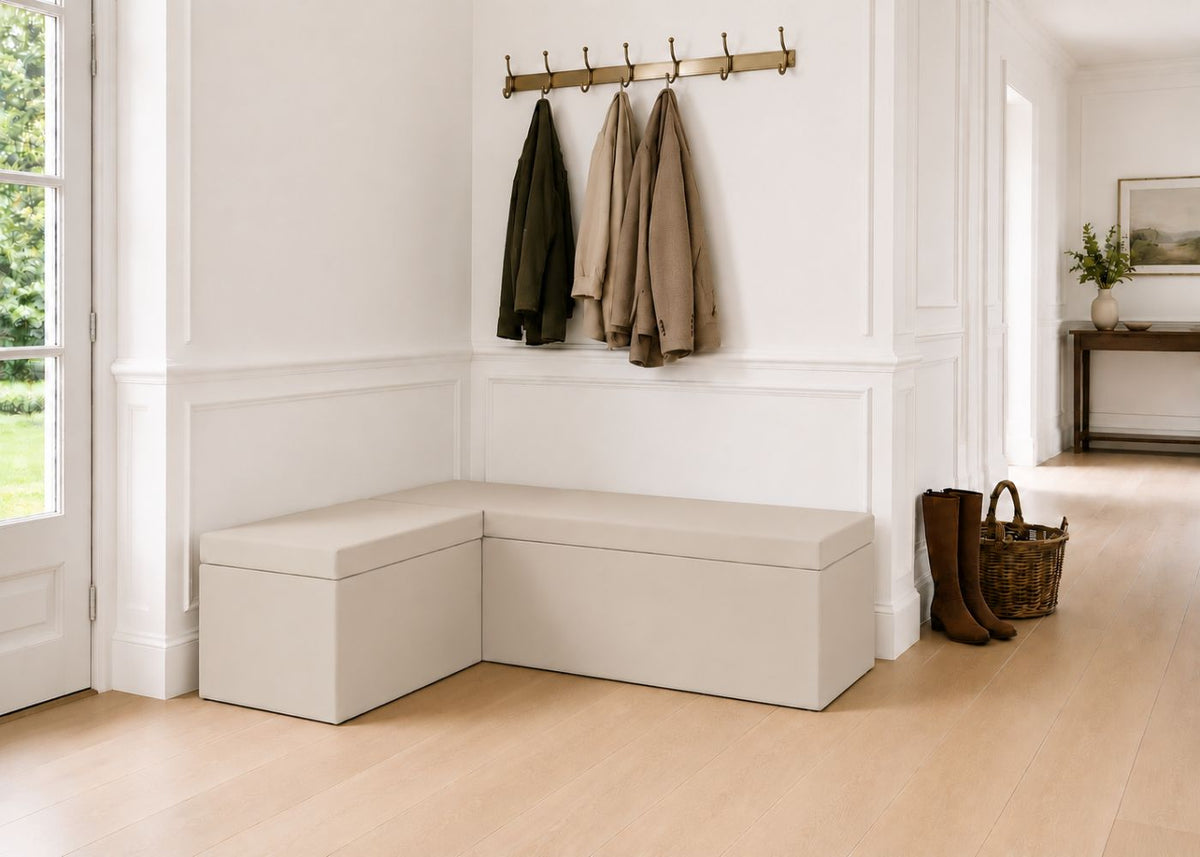 Henley L Shape Bench Seating | Left Hand in Clay Colourway