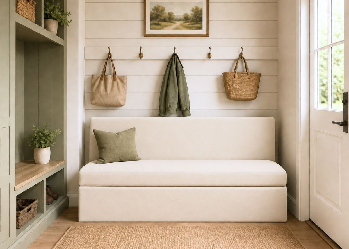 Richmond Straight Plain Back Banquette Seating | Clay Colourway