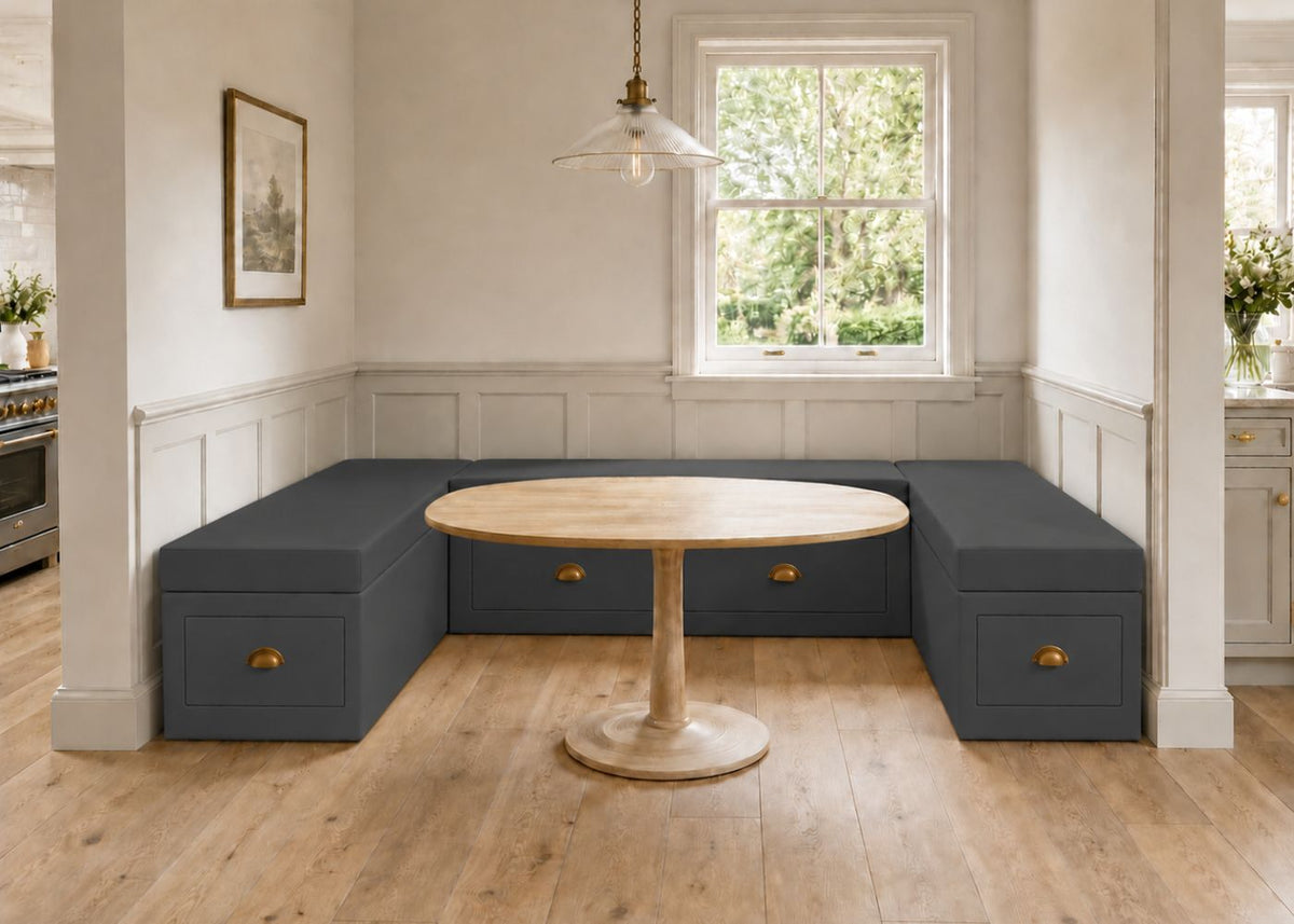 Henley U Shape Bench Seating with Storage | Clay Colourway