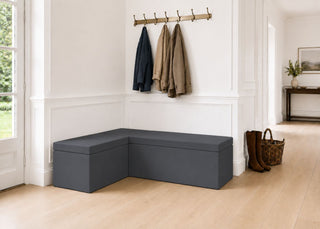 Henley L Shape Bench Seating | Left Hand in Denim Colourway