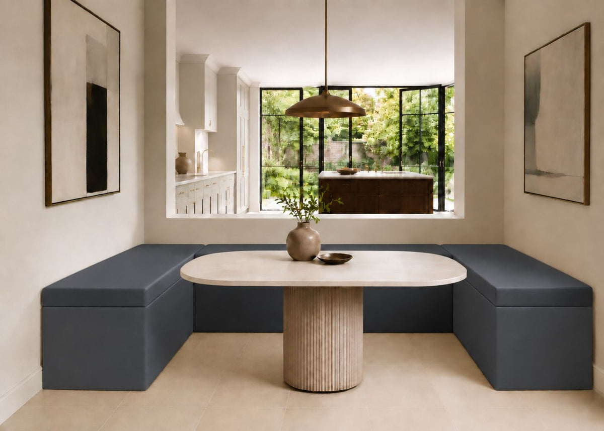 Henley U Shape Bench Seating | Denim Colourway