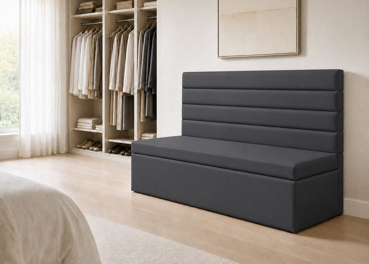 Soho Straight Panelled Bench Seating |  Denim Colourway