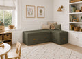 Henley L Shape Bench Seating with Storage | Right Hand in Moss Colourway