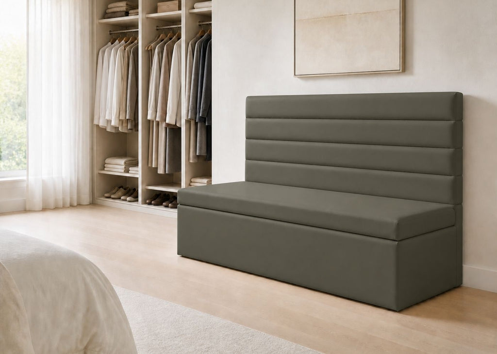 Soho Straight Panelled Bench Seating | Moss Colourway