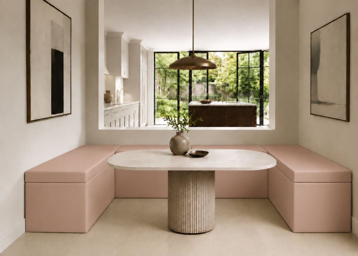 Henley U Shape Bench Seating | Rose Colourway