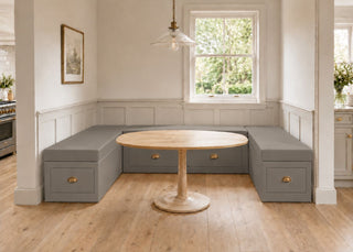 Henley U Shape Bench Seating with Storage | Steel Colourway