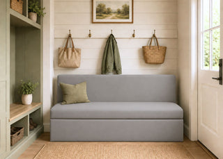 Richmond Straight Plain Back Banquette Seating | Steel Colourway
