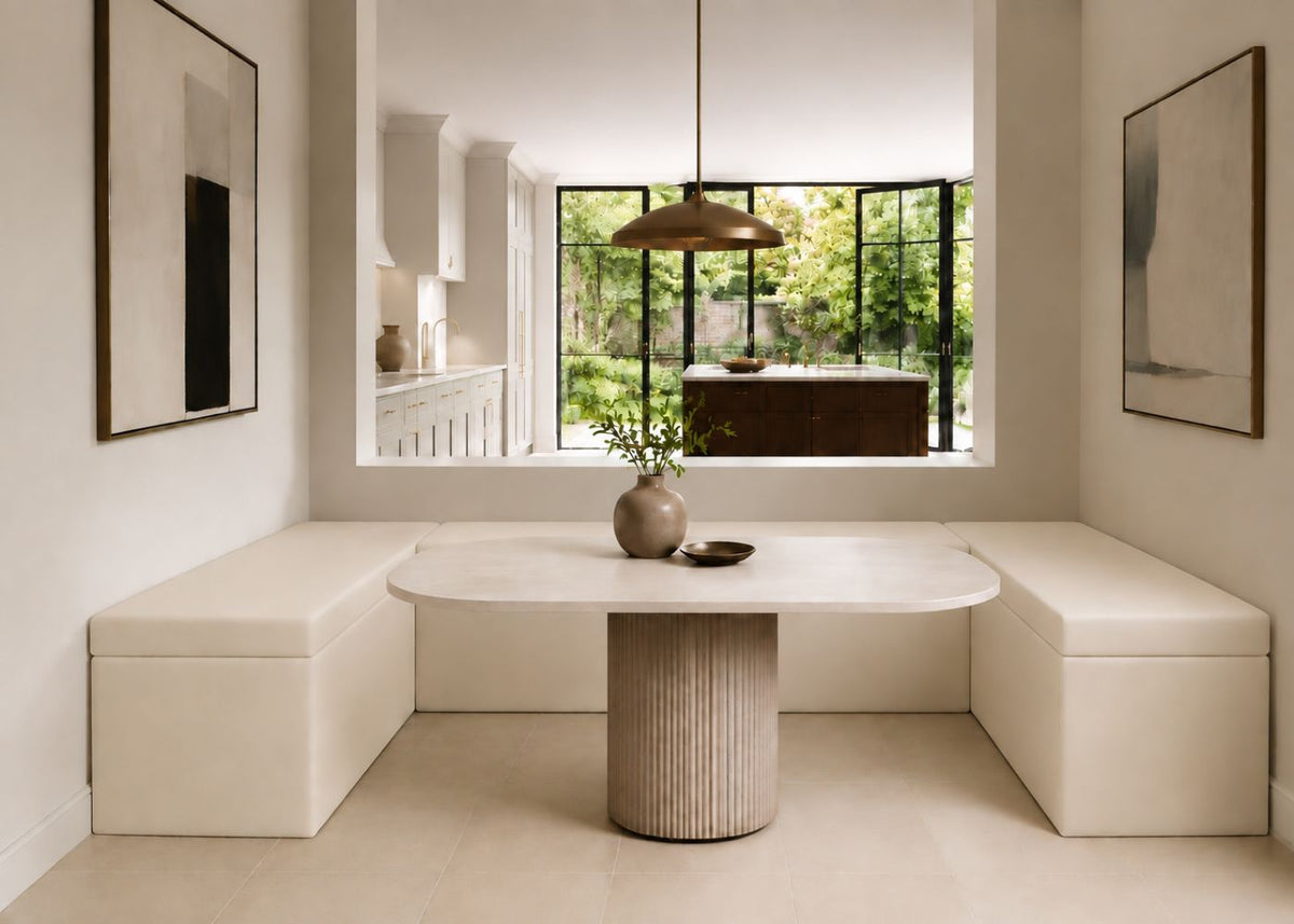 Henley U Shape Bench Seating | Stone Colourway